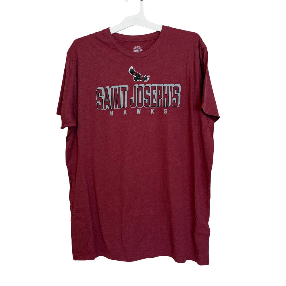 Rivalry Threads Saint Joseph's Hawks Mens XL T-Shirt Maroon Burgundy NWT - Picture 9 of 9